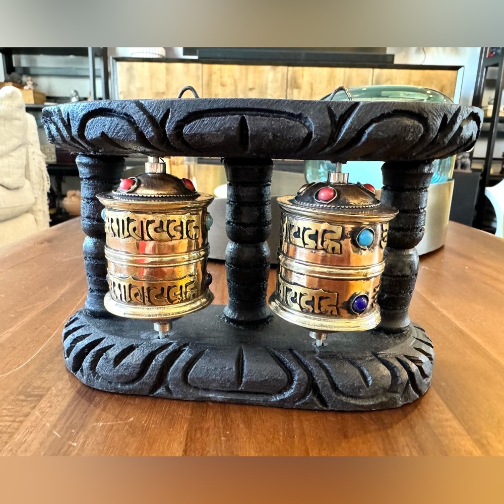 Artisan Nepal Double Prayer Wheel - Picture 5 of 5